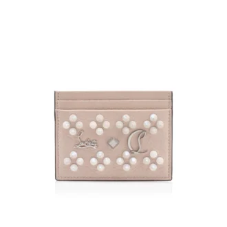 Kios – Card Holder – Grained Calf Leather and Spikes Loubinthesky – Leche