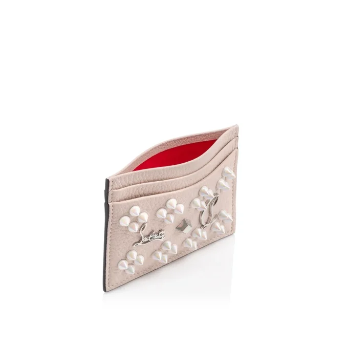 Kios – Card Holder – Grained Calf Leather and Spikes Loubinthesky – Leche Kios – Card Holder – Grained Calf Leather and Spikes Loubinthesky – Leche