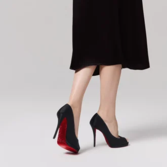 Lady Z Suola Strass – 120 Mm Pumps – Crepe Satin – Black – Women Lady Z Suola Strass – 120 Mm Pumps – Crepe Satin – Black – Women