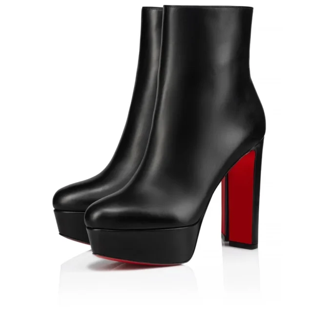 Loo Booty – 100 Mm Ankle Boots – Calf Leather – Black – Women Loo Booty – 100 Mm Ankle Boots – Calf Leather – Black – Women