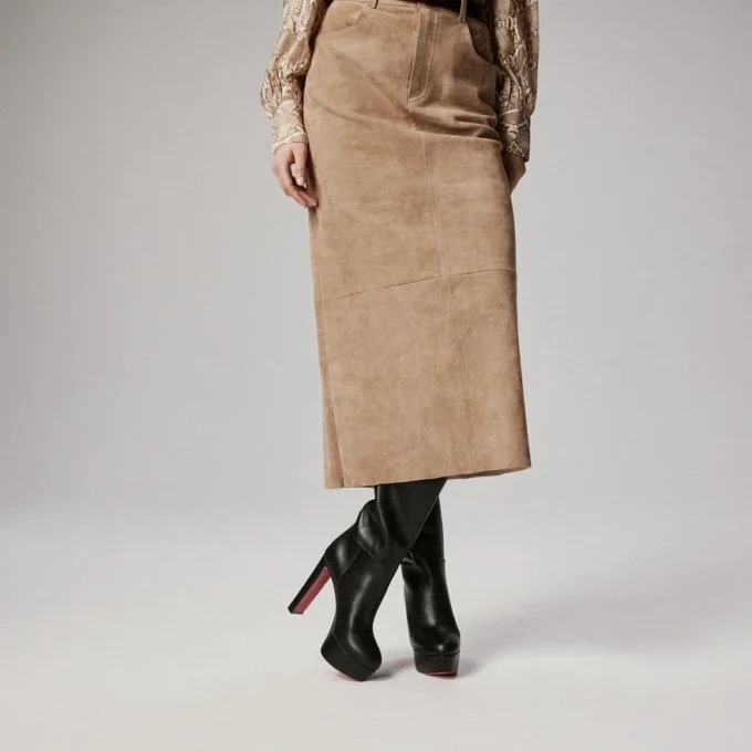 Loo Botta Alta – 130 Mm Boots – Calf Leather – Black – Women Loo Botta Alta – 130 Mm Boots – Calf Leather – Black – Women