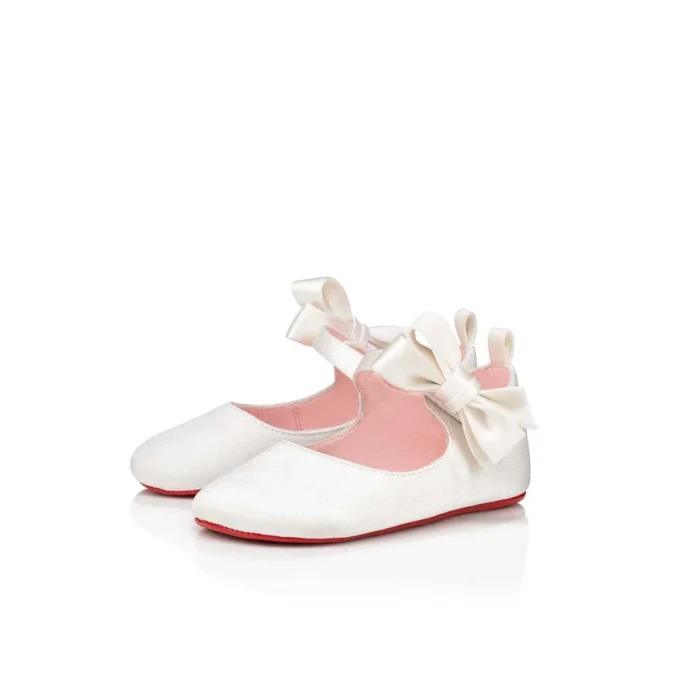 Lou Babe – Ballerinas – Crepe Satin – Bianco – Baby