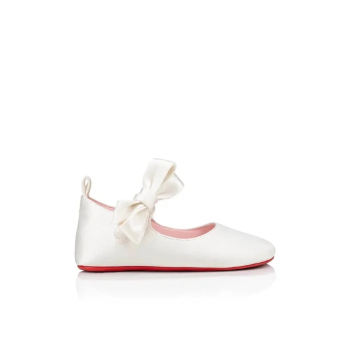 Lou Babe – Ballerinas – Crepe Satin – Bianco – Baby