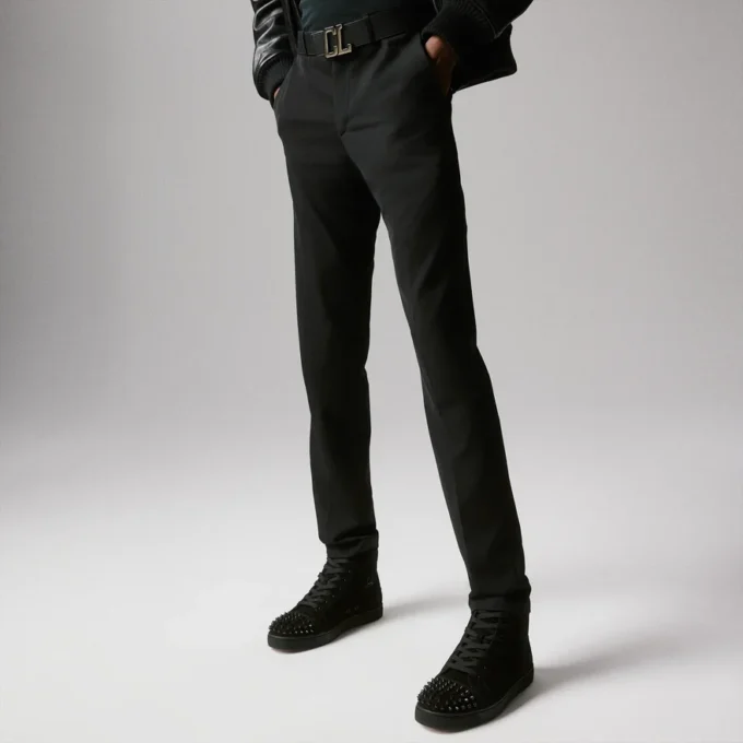 Lou Spikes – High-Top Sneakers – Suede and Spikes – Black – Men Lou Spikes – High-Top Sneakers – Suede and Spikes – Black – Men