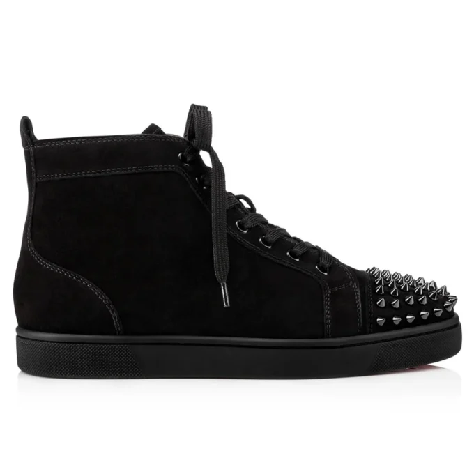 Lou Spikes – High-Top Sneakers – Suede and Spikes – Black – Men Lou Spikes – High-Top Sneakers – Suede and Spikes – Black – Men