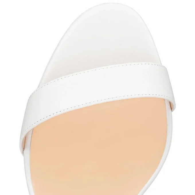 Loubi Queen – 100 Mm Strappy Sandals – Nappa Leather – Bianco – Women Loubi Queen – 100 Mm Strappy Sandals – Nappa Leather – Bianco – Women