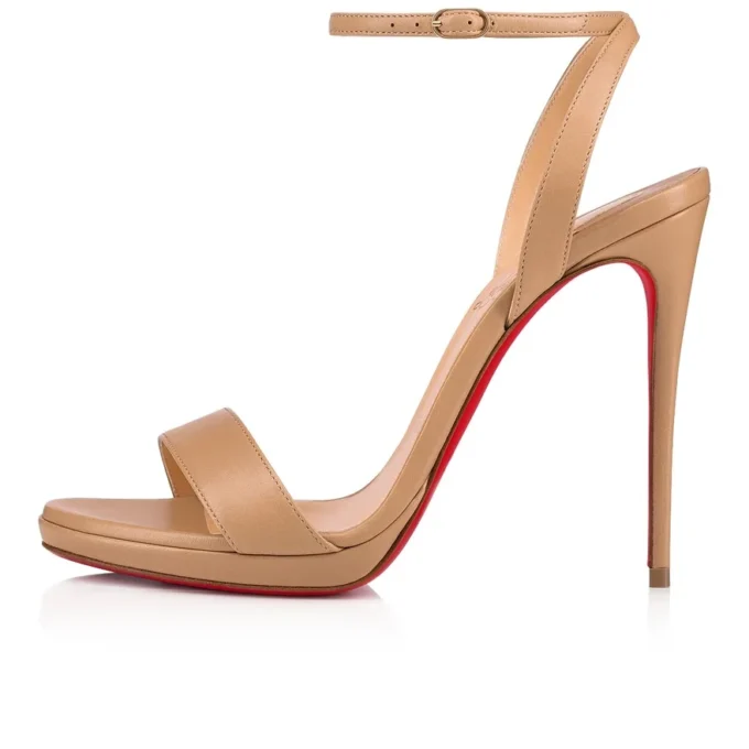 Loubi Queen – 120 Mm Sandals – Nappa Leather – Nude 1 – Women Loubi Queen – 120 Mm Sandals – Nappa Leather – Nude 1 – Women