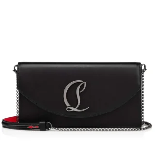 Loubi54 – Clutch – Calf Leather and Metal – Black