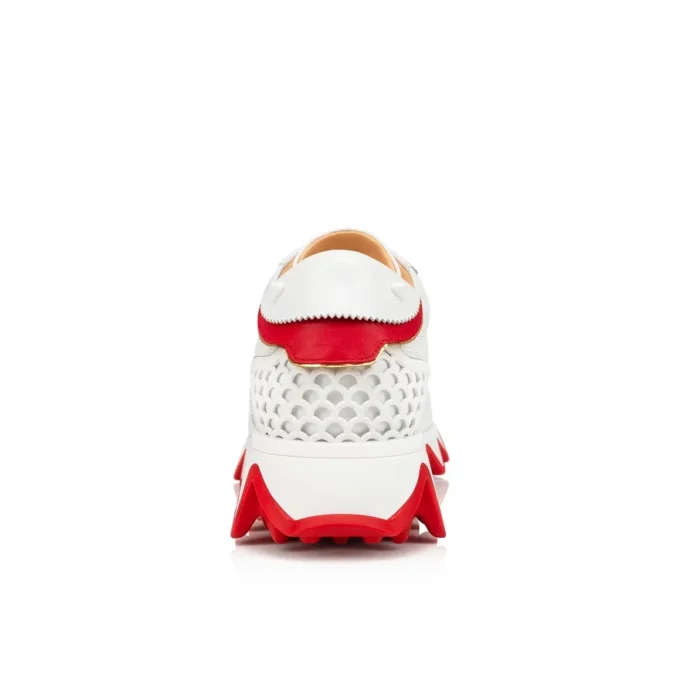 Loubishark – Sneakers – Calf Leather and Neoprene – Bianco – Women