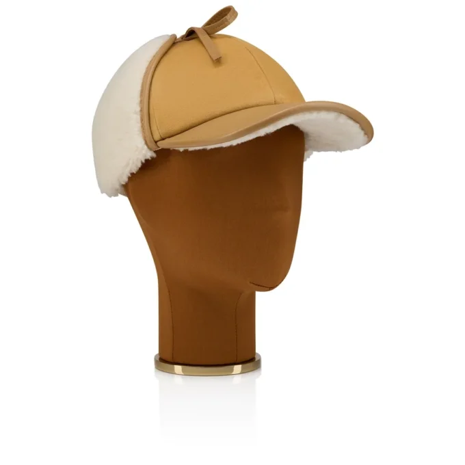 Loubiwood – Cap – Lamb Nappa Leather and Shearling – Beige Loubiwood – Cap – Lamb Nappa Leather and Shearling – Beige