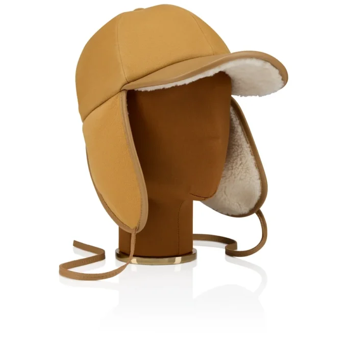 Loubiwood – Cap – Lamb Nappa Leather and Shearling – Beige Loubiwood – Cap – Lamb Nappa Leather and Shearling – Beige