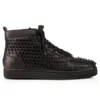 Louis – High-Top Sneakers – Calf Leather and Spikes – Black – Men Louis – High-Top Sneakers – Calf Leather and Spikes – Black – Men