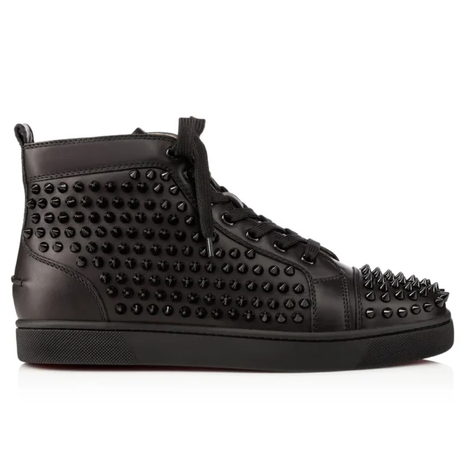 Louis – High-Top Sneakers – Calf Leather and Spikes – Black – Men Louis – High-Top Sneakers – Calf Leather and Spikes – Black – Men