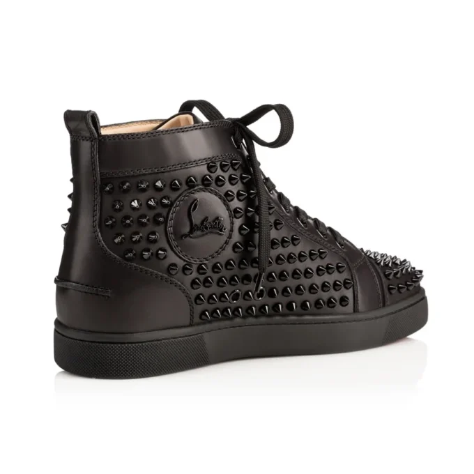 Louis – High-Top Sneakers – Calf Leather and Spikes – Black – Men Louis – High-Top Sneakers – Calf Leather and Spikes – Black – Men