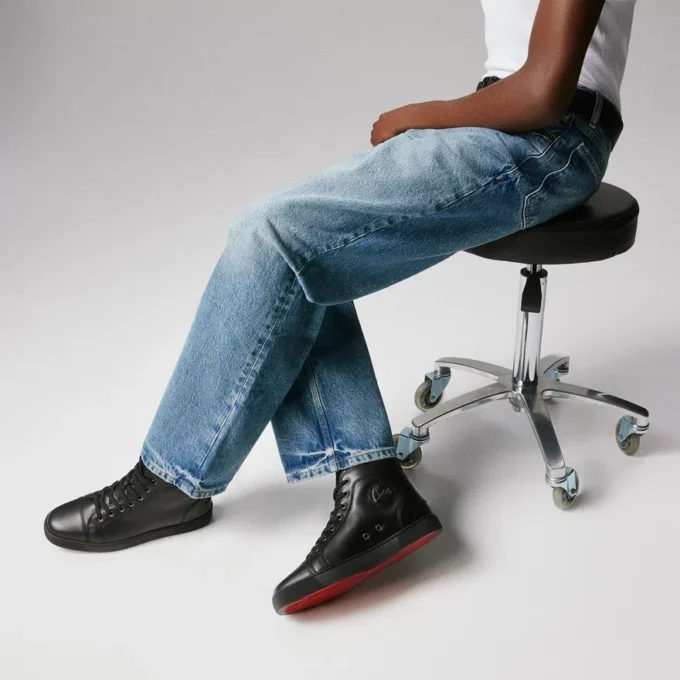 Louis – High-Top Sneakers – Calf Leather – Black – Men