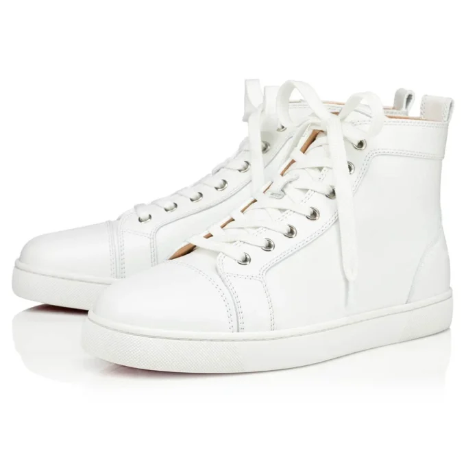 Louis – High-Top Sneakers – Calf Leather – White – Men