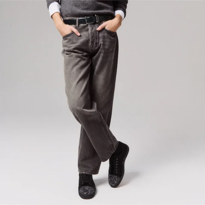 Louis Jr P Perla – Sneakers – Veau Velours and Strass – Black – Men Louis Jr P Perla – Sneakers – Veau Velours and Strass – Black – Men