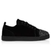 Louis Jr P Perla – Sneakers – Veau Velours and Strass – Black – Men Louis Jr P Perla – Sneakers – Veau Velours and Strass – Black – Men