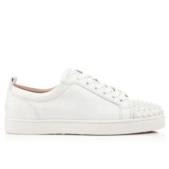 Louis Junior Spikes – Sneakers – Calf Leather and Spikes – White – Men