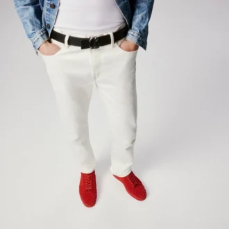 Louis Junior Spikes – Sneakers – Veau Velours and Spikes – Loubi – Men