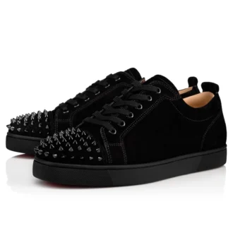 Louis Junior Spikes – Sneakers – Veau Velours – Black – Men