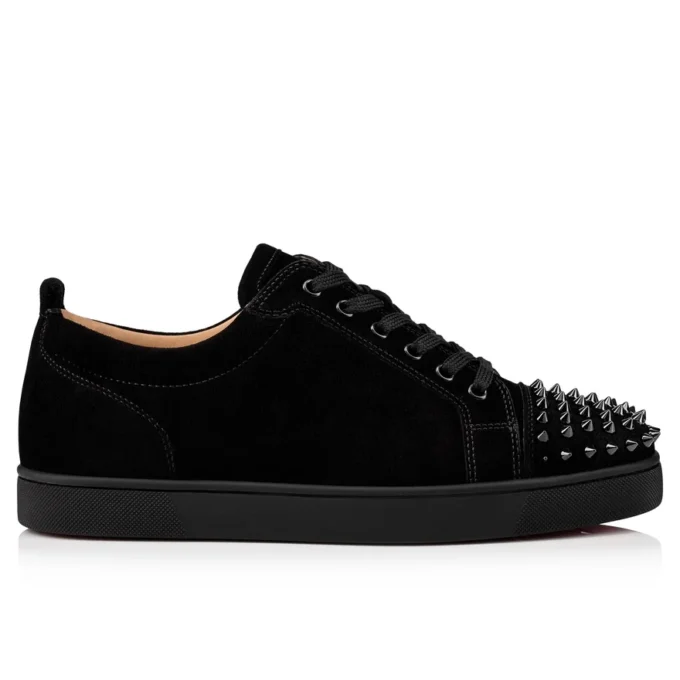 Louis Junior Spikes – Sneakers – Veau Velours – Black – Men Louis Junior Spikes – Sneakers – Veau Velours – Black – Men