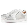 Louis Junior Strass – Low-Top Sneakers – Suede and Strass – Silver – Men