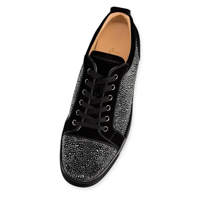 Louis Junior Strass – Sneakers – Suede Calf and Strass – Black – Men Louis Junior Strass – Sneakers – Suede Calf and Strass – Black – Men