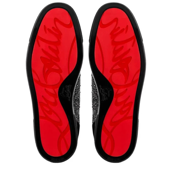 Louis Junior Strass – Sneakers – Suede Calf and Strass – Black – Men Louis Junior Strass – Sneakers – Suede Calf and Strass – Black – Men