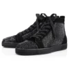 Louis Strass – Sneakers – Veau Velours and Strass – Black – Men Louis Strass – Sneakers – Veau Velours and Strass – Black – Men