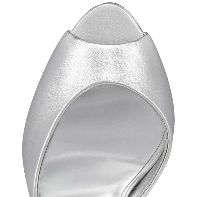 Me Dolly – 100 Mm Mules – Nappa Leather – Silver – Women