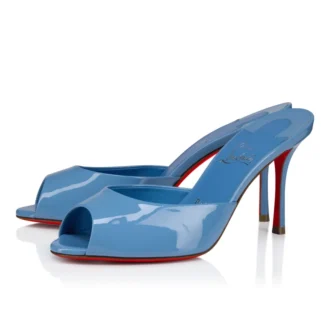 Me Dolly – 85 Mm Mules – Patent Calf Leather – Ceruleo – Women