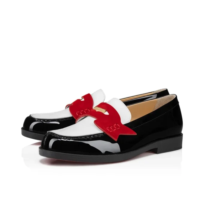 Mini Penny – Loafers – Patent Calf Leather and Veau Velours – Multicolor – Kids