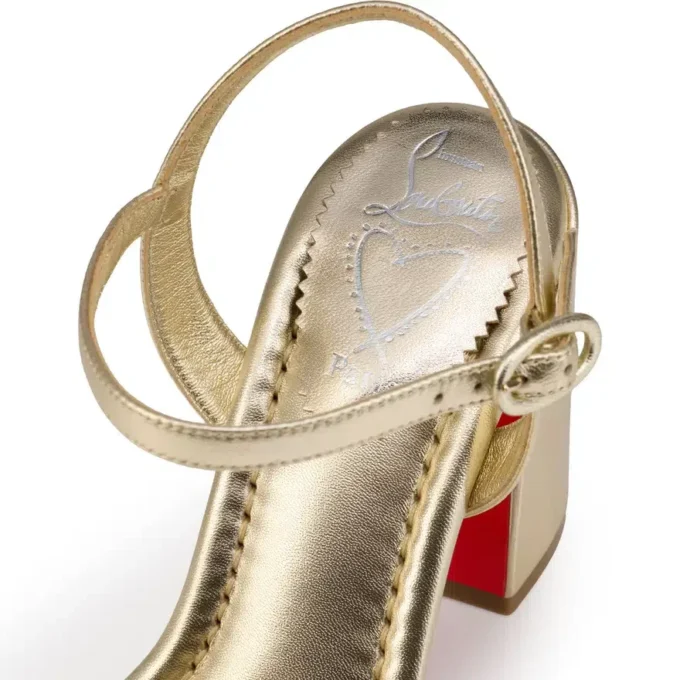 Miss Jane – 85 Mm Sandals – Laminated Calf Leather – Platine – Women Miss Jane – 85 Mm Sandals – Laminated Calf Leather – Platine – Women