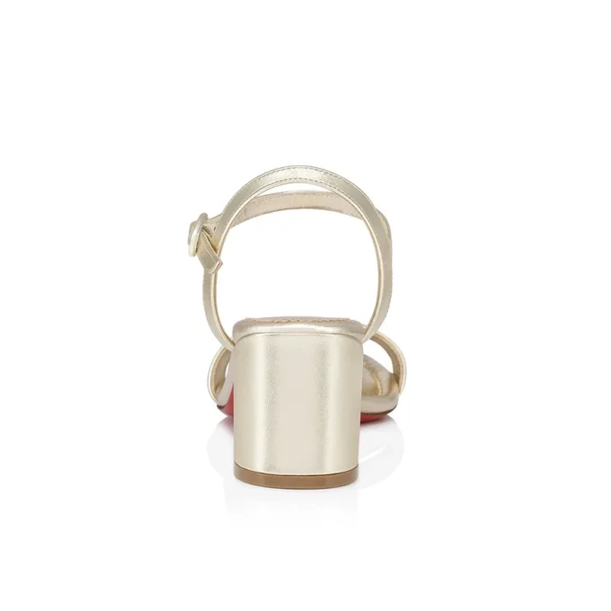 Miss Jane Sandal – 55Mm Sandals – Iridescent Nappa Leather – Platine – Women Miss Jane Sandal – 55Mm Sandals – Iridescent Nappa Leather – Platine – Women