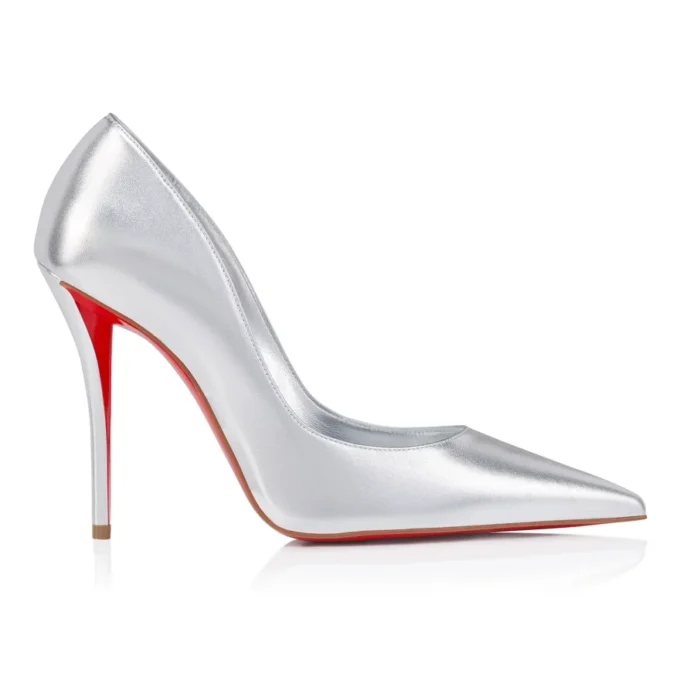 Miss Z – 100 Mm Pumps – Laminated Nappa Leather – Silver – Women