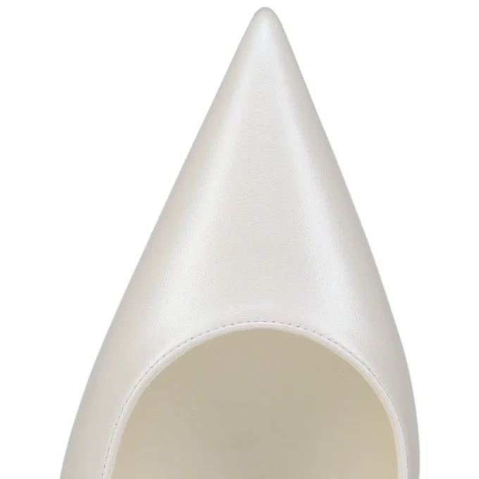 Miss Z – 100 Mm Pumps – Pearlescent Nappa Leather – Bianco – Women Miss Z – 100 Mm Pumps – Pearlescent Nappa Leather – Bianco – Women