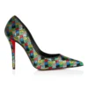 Miss Z Arlequin – 100 Mm Pumps – Micro-Sequins Embroidered Crepe Satin – Multicolor – Women