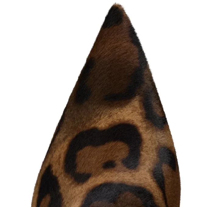 Miss Z Booty – 100 Mm Low Boots – ‘Bengali’ Printed Hairy Calf Leather and Kid Leather – Brown – Women