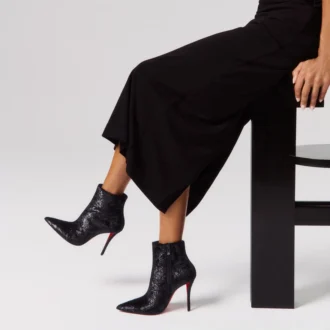 Miss Z Booty – 100 Mm Low Boots – Velvet – Black – Women Miss Z Booty – 100 Mm Low Boots – Velvet – Black – Women