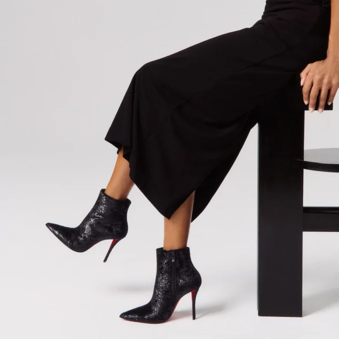 Miss Z Booty – 100 Mm Low Boots – Velvet – Black – Women