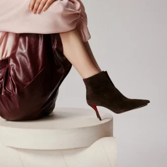 Miss Z Booty – 80 Mm Low Boots – Veau Velours – Cafa – Women Miss Z Booty – 80 Mm Low Boots – Veau Velours – Cafa – Women