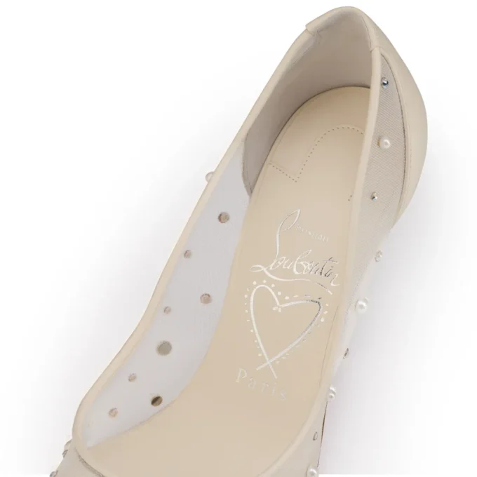 Miss Z Degrastrass Perla – 100 Mm Pumps – Mesh, Nappa Leather, Strass and Pearls – Bianco – Women Miss Z Degrastrass Perla – 100 Mm Pumps – Mesh, Nappa Leather, Strass and Pearls – Bianco – Women