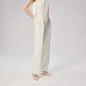 Miss Z Degrastrass Perla – 80 Mm Pumps – Mesh, Nappa Leather, Strass and Pearls – Bianco – Women