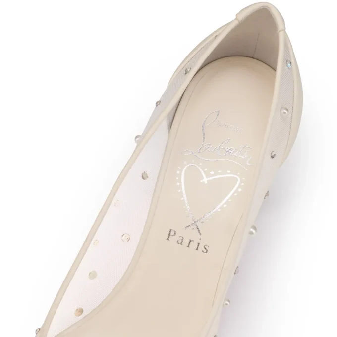 Miss Z Degrastrass Perla – 80 Mm Pumps – Mesh, Nappa Leather, Strass and Pearls – Bianco – Women Miss Z Degrastrass Perla – 80 Mm Pumps – Mesh, Nappa Leather, Strass and Pearls – Bianco – Women