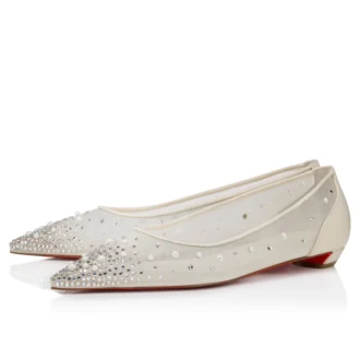 Miss Z Degrastrassina Perla – Ballerinas – Mesh, Nappa Leather, Strass and Pearls – Black – Women