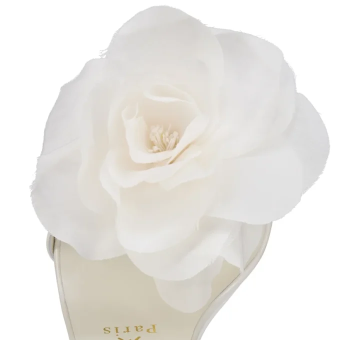 Miss Z Flora – 100 Mm Strappy Sandals – Pearly Nappa Leather – Bianco – Women