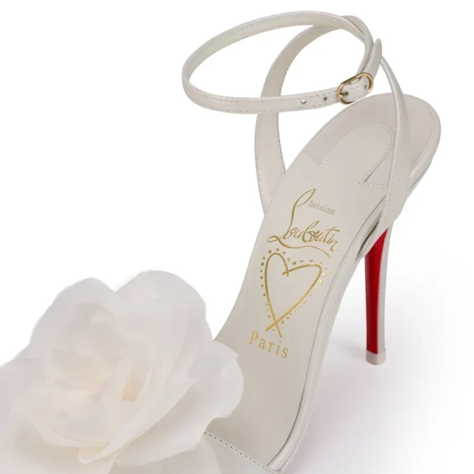 Miss Z Flora – 100 Mm Strappy Sandals – Pearly Nappa Leather – Bianco – Women