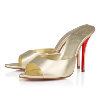 Miss Z Mule – 100 Mm Mules – Laminated Lamb Nappa Leather – Platine – Women Miss Z Mule – 100 Mm Mules – Laminated Lamb Nappa Leather – Platine – Women