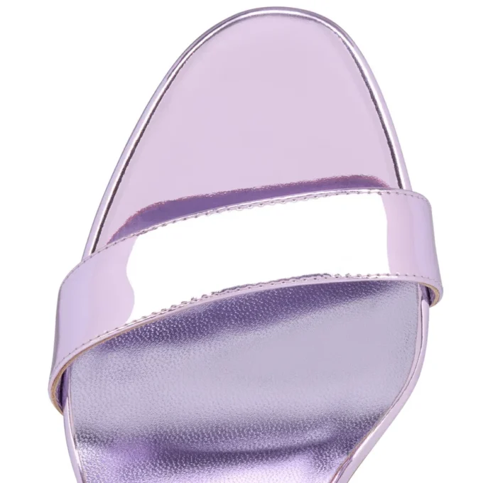 Miss Z Sandal – 100 Mm Strappy Sandals – Laminated Calf Leather – Rhapsody – Women